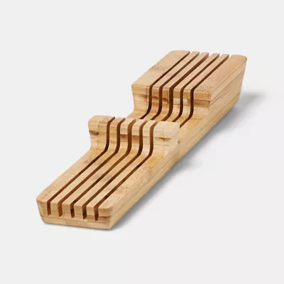 Porte couteaux GoodHome Nitaki bambou 40 x 9 cm, 5 compartiments