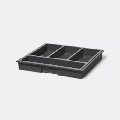 Range couverts extensible GoodHome Datil gris 55 cm, 6 compartiments