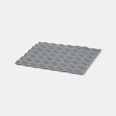 Tapis égouttoir GoodHome Datil gris l. 30 x H. 27 cm