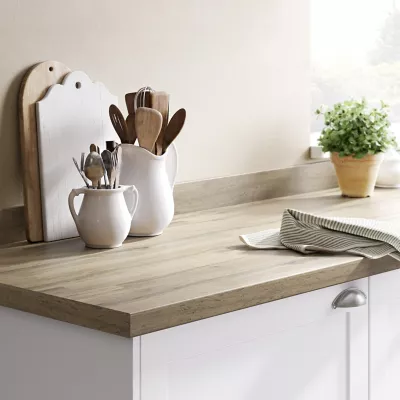 Plan de travail stratifié effet bois L.300 x l.62 x ép.3,8 cm GoodHome Kabsa