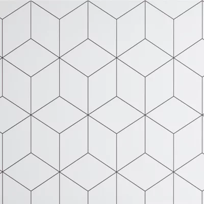 Crédence de cuisine réversible GoodHome décor géométrique blanc l. 180 cm x H. 60 cm x Ep. 3 mm