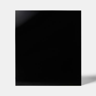 Fond de hotte en verre GoodHome Nashi noir l. 90 cm x H. 80 cm x Ep. 5 mm