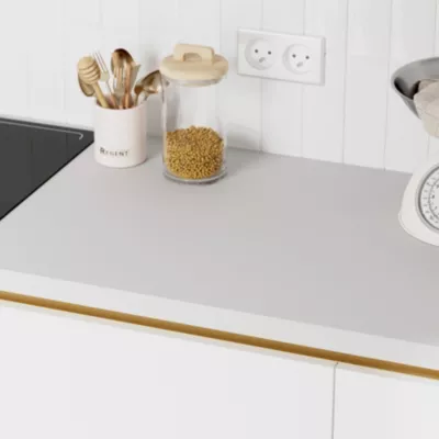 Plan de travail stratifié blanc L.300 x l.62 x ép.3,8 cm GoodHome Kala