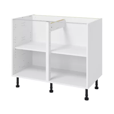 Caisson bas de cuisine blanc l.100 x H.72 x P.57 cm, GoodHome Caraway