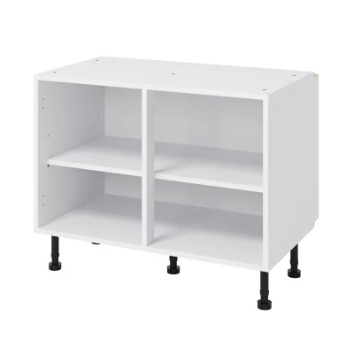 Caisson bas de cuisine surbaissé GoodHome Caraway Blanc H. 72.6 cm x l. 90 cm