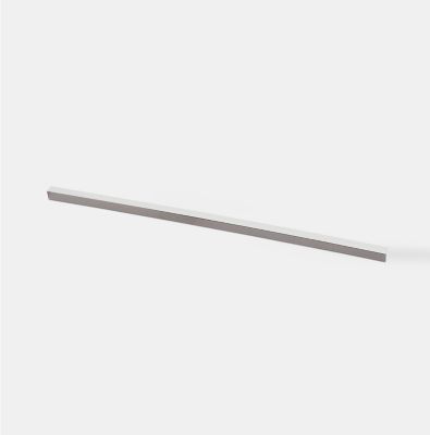 Baguette pour plinthe GoodHome Caraway acier brossé 2.4 m