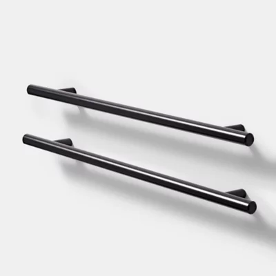 Poignée de meuble de cuisine GoodHome Annatto Noir L. 33.6 cm, 2 pièces