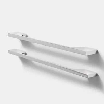 Poignée de meuble de cuisine GoodHome Hikide Argent L. 35.2 cm, 2 pièces