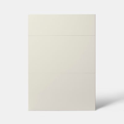 Façade de cuisine 1 tiroir et 2 casseroliers Stevia crème brillant l. 50 cm x H. 72 cm GoodHome