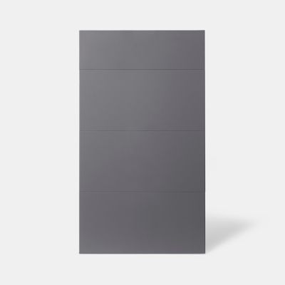 Façade de cuisine 3 tiroirs et 1 casserolier Stevia gris anthracite brillant l. 50 cm x H. 72 cm GoodHome