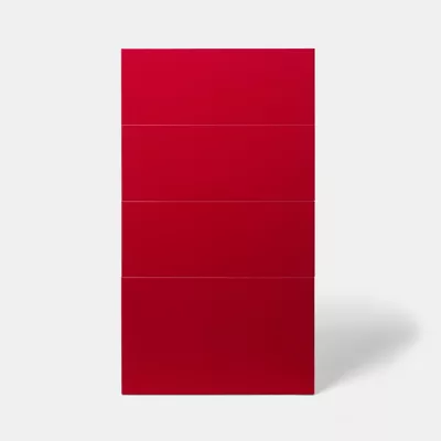 Façade de cuisine 3 tiroirs et 1 casserolier Stevia rouge l. 40 cm x H. 72 cm GoodHome