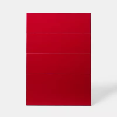 Façade de cuisine 3 tiroirs et 1 casserolier Stevia rouge l. 50 cm x H. 72 cm GoodHome