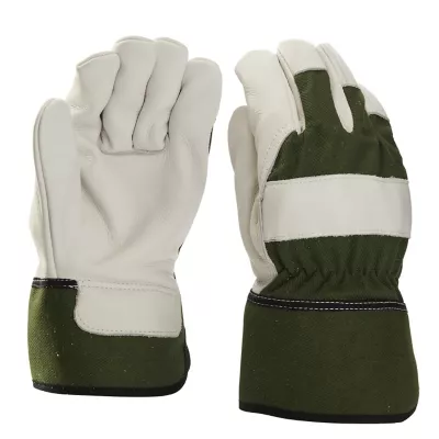 Gants de manutention en cuir vert Verve - Taille 10 (XL)