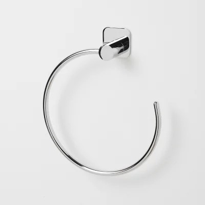 Anneau porte serviettes Koros acier chromé GoodHome Ø17,8 cm