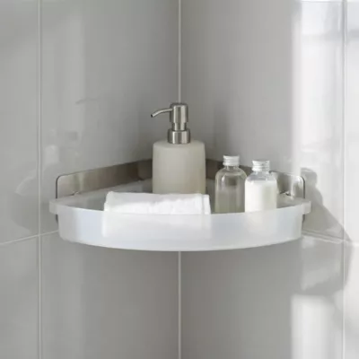 Panier d'angle blanc, GoodHome Koros