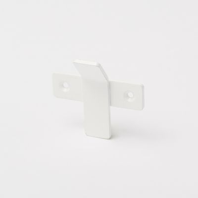 Patère salle de bains à visser 1 tête GoodHome Amantea en inox coloris blanc