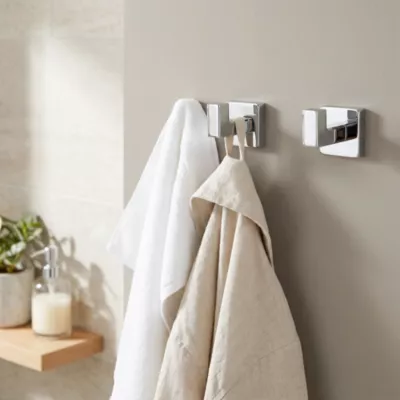 Patère Alessano zinc et acier chromé GoodHome