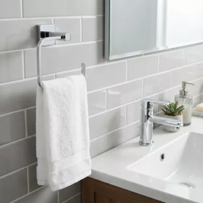 Anneau porte serviettes Alessano chromé GoodHome