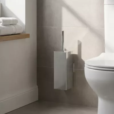 Brosse WC murale GoodHome Alessano argent chromé
