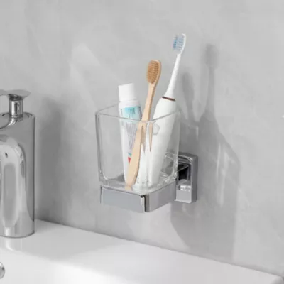 Gobelet mural en verre et chromé Alessano GoodHome