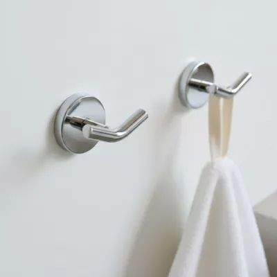 Patère Arvan zinc et acier chromé GoodHome