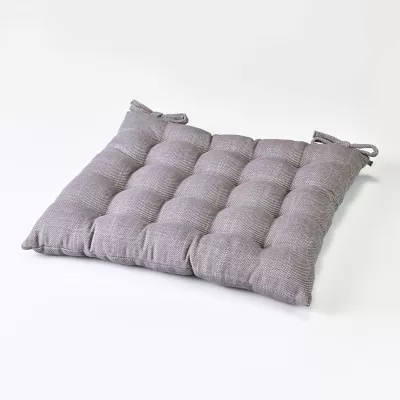 Galette de chaise GoodHome Tiga gris 45 x 45 cm