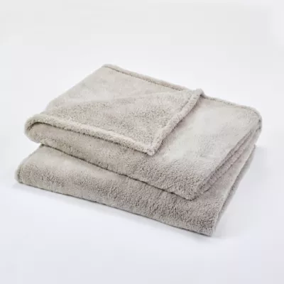 Plaid effet fourrure Takeo coloris naturel l.160 x L.200cm GoodHome