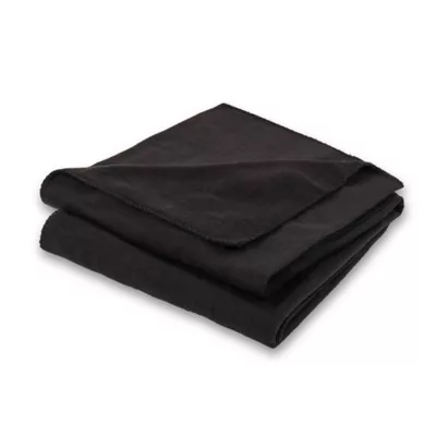 Plaid polaire 1px Cocooning noir l.120 x L.170cm
