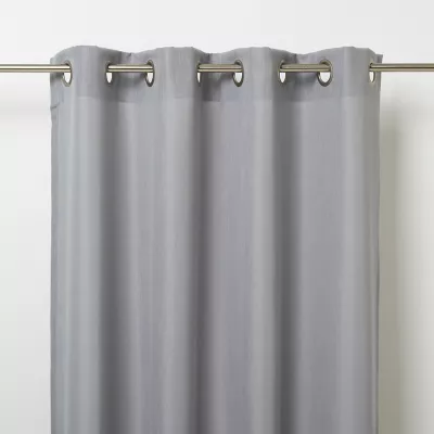 Voilage GoodHome Kippens gris l.140 x H.260 cm