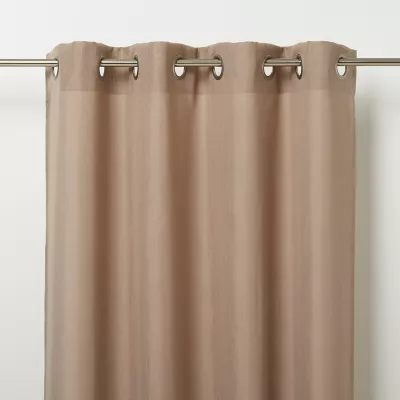 Voilage GoodHome Kippens coloris naturel l.140 x h.260 cm