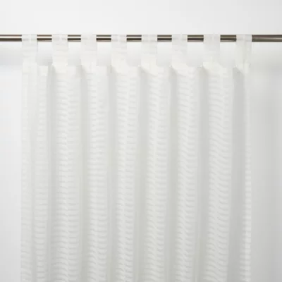 Voilage GoodHome Tolok blanc l.140 x H.260 cm