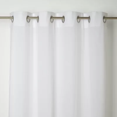Voilage GoodHome Mayna blanc l.140 x H.260 cm