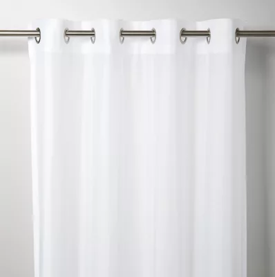 Voilage tamisant à oeillets effet tissé Kymbe blanc L.260 x l.140cm GoodHome