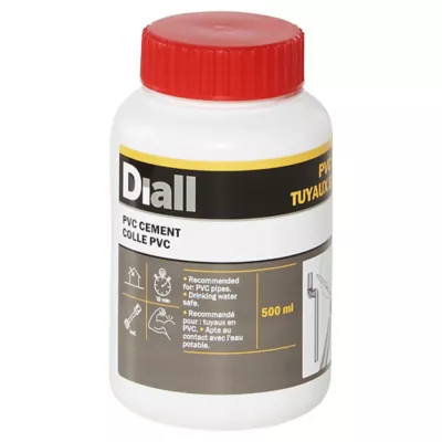 Colle pour PVC et tuyau en PVC Diall 500ml