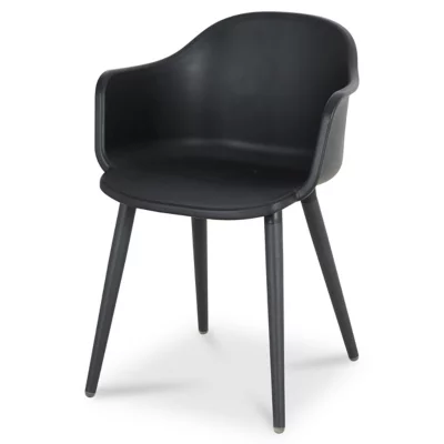Fauteuil de jardin plastique Blooma Annecy noir