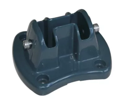 Platine pour poteau à encoche Blooma grise