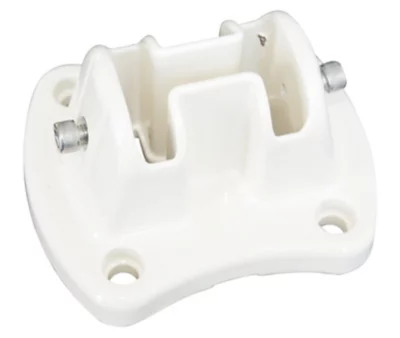 Platine pour poteau à encoche Blooma blanche