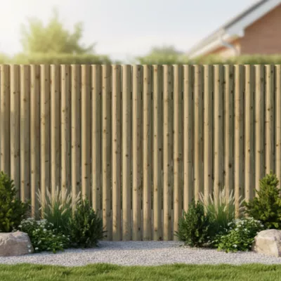 Demi rondin en bois Blooma en pin H.240 cm