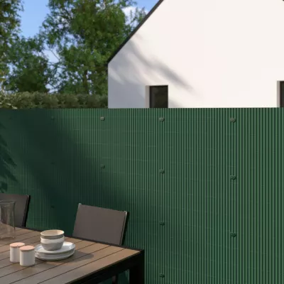 Canisse simple face PVC Blooma verte L.3 m x H.1 m