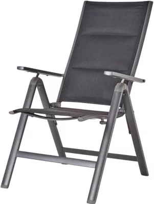 Fauteuil de jardin inclinable pliant Blooma Batz noir