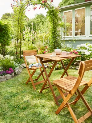 Salon de jardin Viginia - Table + 2 chaises