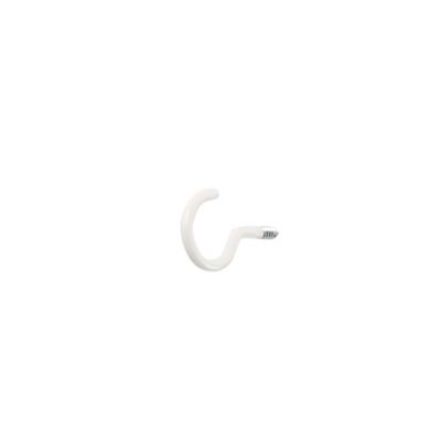 Crochet rond à visser en acier plastifié blanc 20x12 mm - 20 pièces