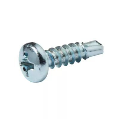 Vis zinguée autoperceuses à tête plate 3,5x13 mm, 25 pièces