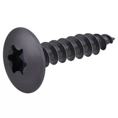 Vis de charnière zinguée noire 6x30 mm - 20 pièces