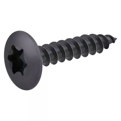 Vis de charnière zinguée noire 6x30 mm - 200 pièces