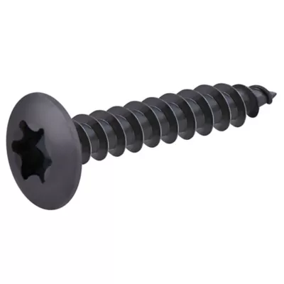 Vis de charnière zinguée noire 6x40 mm - 20 pièces
