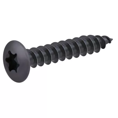 Vis de charnière zinguée noire 6x40 mm - 200 pièces