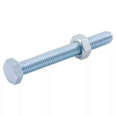 10 boulons tête héxagonale zingué 6 x 50 mm