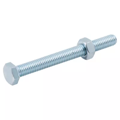 10 boulons tête héxagonale zingué 6 x 60 mm
