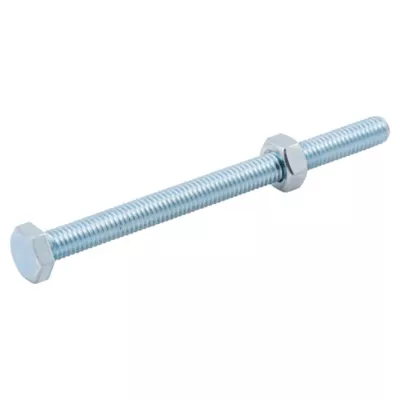 10 boulons tête héxagonale zingué 6 x 80 mm
